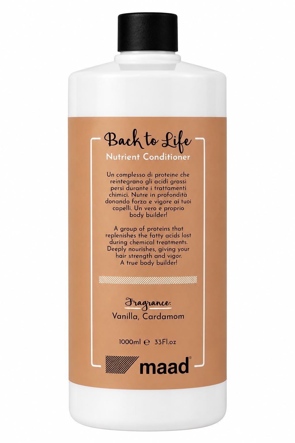maad Back to Life Nutrient Conditioner 1000 ml bottle with tan label